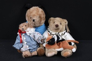 Gund & Ty Plush Teddy Bears and Dog Mixed Lot - 4-Piece