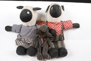 Stuffed Sheep & Lamb Mixed Lot (Lot of 3)