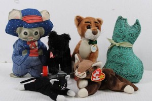 Disney Thomas Omalley, Ty Cat & Assorted Plush Animals (Lot of 6)