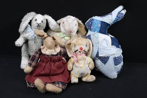Plush Rabbit Doll Assortment (Lot of 5)