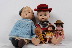 Vintage Assorted Doll Collection - 5 Dolls (Lot of 5)
