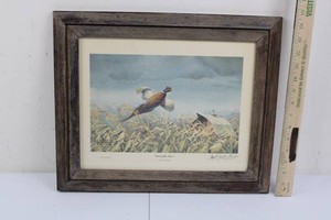 Les C. Kouba Back of the Barn Signed Limited-Edition Wildlife Print 18 x 15