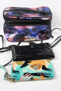 Zippered Cosmetic Bag & Wallet Wristlets Mixed Lot
