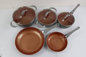 Copper-Tone Nonstick Cookware Set - 5pc