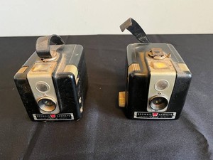 Vintage Box Cameras - Kodak Brownie Hawkeye Flash Pair
