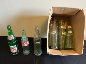 Vintage Soda Bottles - Coca-Cola, Diet Coke & Mountain Dew Mixed Lot