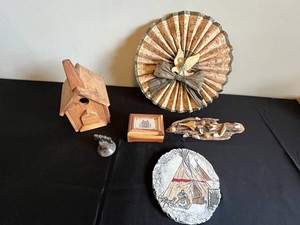 Home Decor Mixed Lot - Shapes of Clay Signed Plate & Wall Decor