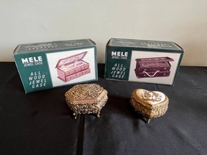Jewelry Boxes - Two Mele Jewelry Boxes in Orig Pkg & Two Trinket Cases