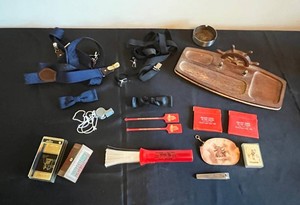 Vintage Barware & Novelty Collectibles Mixed Lot - Military, Vegas & Amity