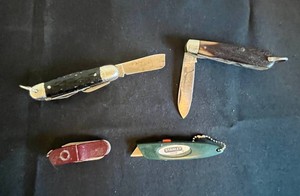 Vintage Pocket Knife Mixed Lot - Craftsman, Kamp-King & Stanley (Lot of 4)