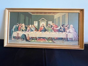Framed Religious Art - the Last Supper Painting Print