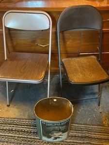 Folding Chairs & Waste Basket Mixed Lot