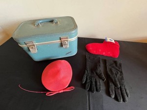 Vintage Fashion Accessories - Airplane II by Neevel Case, Hat & Gloves