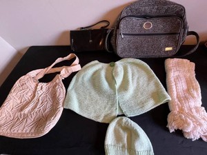 Womens Accessories Mixed Lot - Amelia Earhart Bag, Clutch & Knitwear