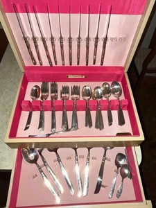 Silverplate Flatware Set - Vintage Community Service in Wooden Case