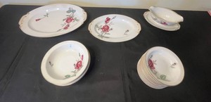 China Fruit Bowls - Vintage Meijyo Floral China Mixed Lot