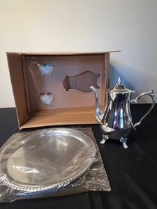 Silver Plate Coffee Set - International Silver Co 4-Piece Service in Orig Box