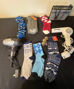Hair Dryers, GE Radio, Womens Sock Assortment - Joe Boxer Size 4-10