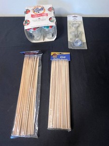 Kitchen & Canning Supplies - Ball Jars, Bamboo Skewers & Corkscrew 4-Item Mixed Lot