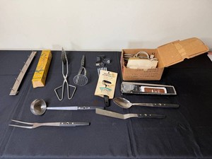 Vintage Kitchen Utensils - Sunbeam Mixer, Foley, Ideal & Springfield Mixed Lot