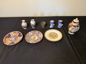 VTG Japanese Porcelain Decor - Imari, Chokin & Decorative Plates Mixed Lot