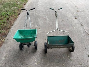 Broadcast Spreaders - Vintage Red Devil & Hamilton Spread-All (Lot of 2)