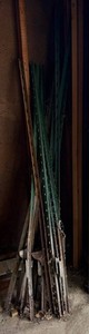 Metal Fence Posts & Rails Mixed Lot