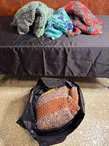 Crocheted Afghans - Assorted Handmade Blanket Group
