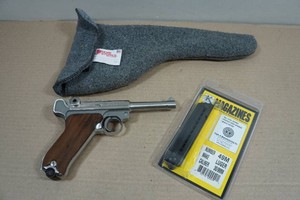 Mitchell Arms American Eagle 9mm Semi-Auto Pistol - Stainless Steel Luger P.08 Format - 2 Magazines