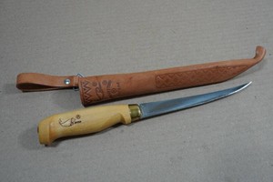 J. Marttini 12 Fillet Knife and Leather Sheath