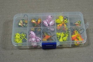 50 Neon Glow in the Dark Ice Fishing Jigs