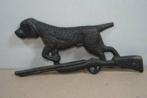 Vintage Cast Iron Hunting Dog Wall Dcor