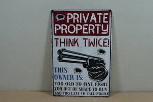 Vintage Style Metal Sign - Private Property