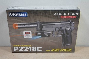 UKArms P2218C Spring Powered Airsoft Gun with Laser