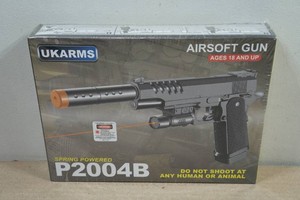 UKArms P2004B Spring Powered Airsoft Gun with Laser