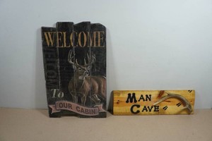 Welcome and Man Cave Signs