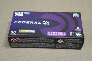 50 Federal Syntech 9mm 147 Gr Synthetic Jacket Ammo