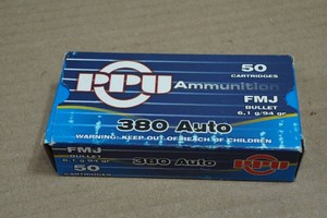 50 PPU .380 Auto 94 Gr FMJ Ammo