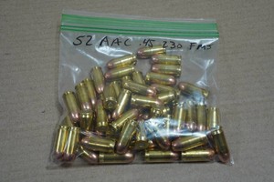 52 AAC .45 Auto 230 Gr FMJ Ammo