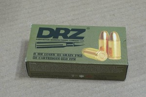 50 DRZ 9mm 115 Gr FMJ Ammo