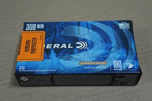 20 Federal Power-Shok .308 Win 180 Gr JSP Ammo