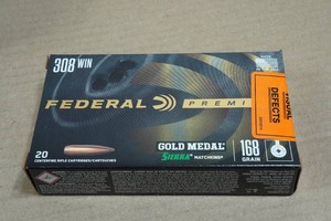 20 Federal Premium .308 Win 168 Gr Gold Medal Sierra Matchking Ammo
