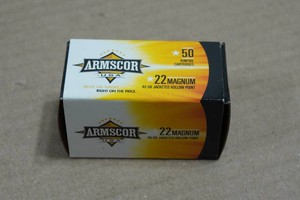 50 Armscor .22 Mag 40 Gr JHP Ammo