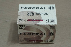 325 Federal Automatch .22 LR 40 Gr Solid Ammo