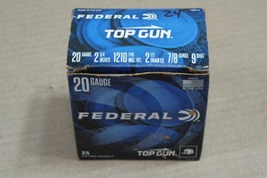 24 Federal Top Gun 20 Ga 2-34 9 Shot Shotshells