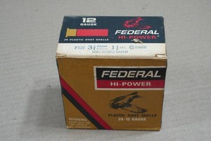 25 Federal Hi-Power 12 Ga 2-34 6 Shot Shotshells