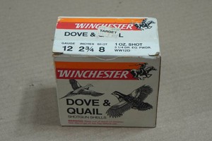 25 Winchester Dove & Quail 12 Ga 2-34 8 Shot Shotshells