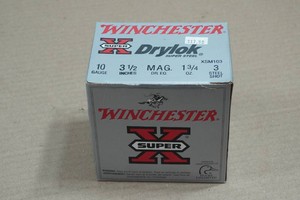 25 Winchester Super-X Drylok 10 Ga 3-12 Magnum Steel 3 Shot Shotshells