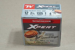 25 Winchester Xpert 12 Ga 2-34 Steel 6 Shot Shotshells