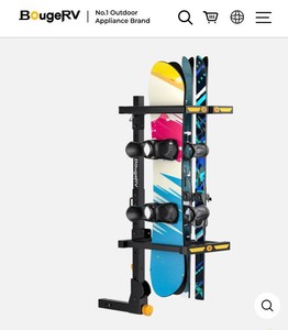 BougeRV Hitch Ski Snowboard Rack-2in Receiver